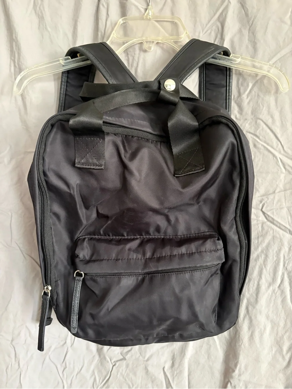 Black Nylon Backpack - Classic Everyday Bag